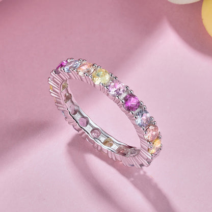 [Amore Jewels]Dazzling Lustrous Round Cut Tennis Ring