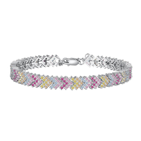 [Amore Jewels]Ornate Sparkling Round Cut Party Bracelet