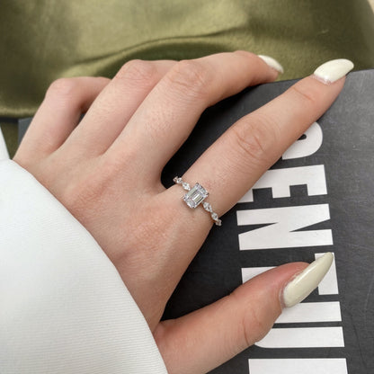 [Amore Jewels]1.0 Carat Dainty Resplendent Radiant Cut Daily Ring