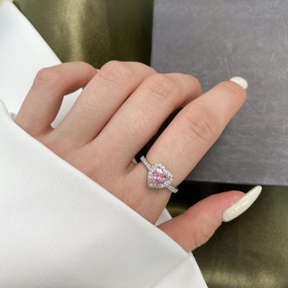 [Amore Jewels]Eternity Splashy Romantic Heart Shape Lover Ring