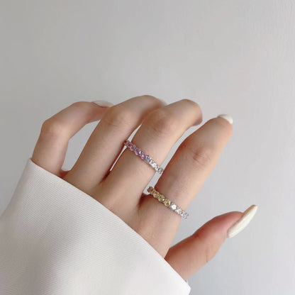 [Amore Jewels]Sparkling Round Cut Tennis Ring