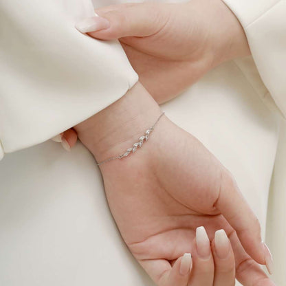 [Amore Jewels]Elegant Wheat Leaves Shape Bracelet