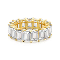 [Amore Jewels]0.75 Carat Elegant Emerald Cut Tennis Ring