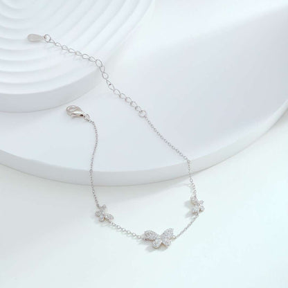 [Amore Jewels]Delicate Butterfly Pendant Bracelet