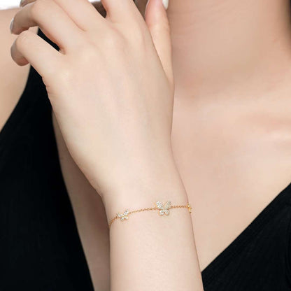 [Amore Jewels]Delicate Butterfly Pendant Bracelet