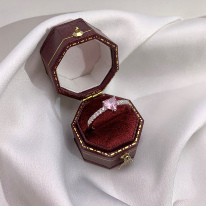 [Amore Jewels]0.5 Carat CaratEternity Charming Heart Shape Lover Ring