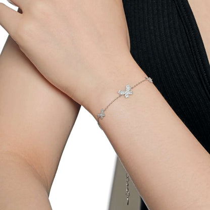[Amore Jewels]Delicate Butterfly Pendant Bracelet