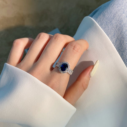 [Amore Jewels]1.5 Carat Dazzling Charming Oval Cut Banquet Ring