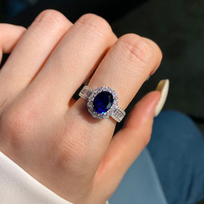 [Amore Jewels]1.5 Carat Dazzling Charming Oval Cut Banquet Ring