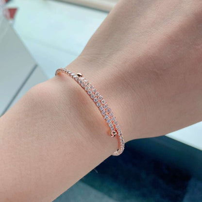 [Amore Jewels]Row of Diamonds Round Fashion Bracelet