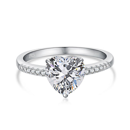 [Amore Jewels]2.0 Carat Dazzling Lustrous Heart Cut Lover Ring
