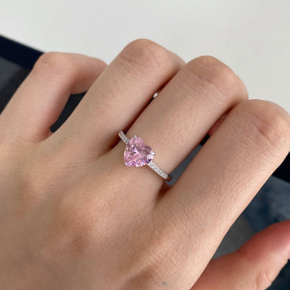 [Amore Jewels]2.0 Carat Dazzling Lustrous Heart Cut Lover Ring