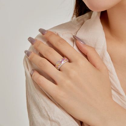 [Amore Jewels]Radiant Colorful Radiant Cut Daily Ring