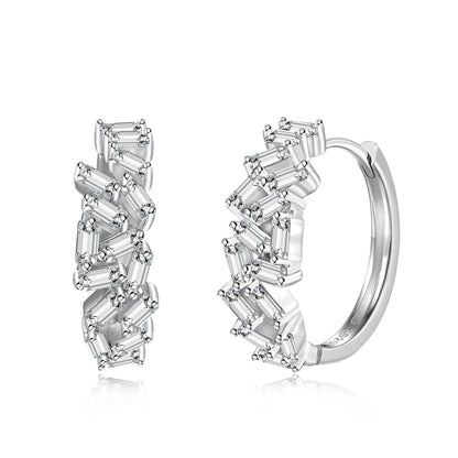 [Amore Jewels]Dazzling Colorful Emerald Cut Daily Earrings