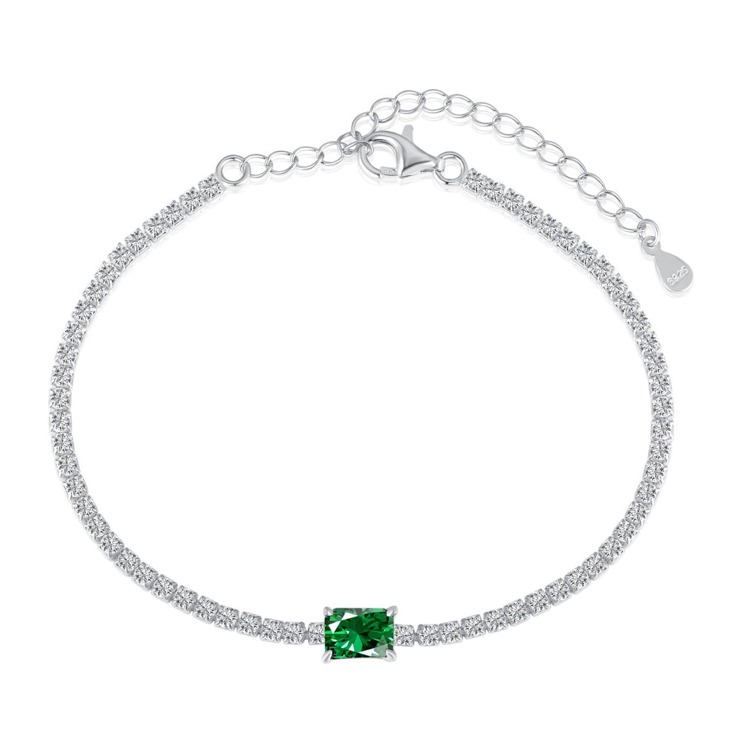 [Amore Jewels]1.0 Carat Unique Emerald Cut Banquet Bracelet