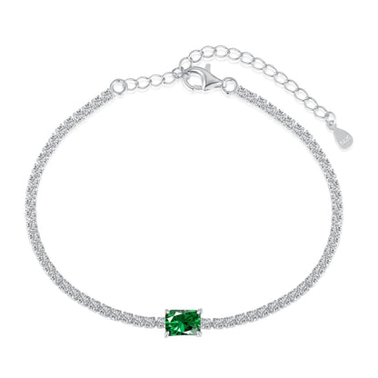 [Amore Jewels]1.0 Carat Unique Emerald Cut Banquet Bracelet