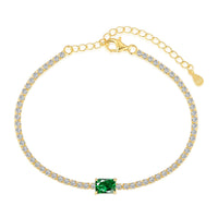 [Amore Jewels]1.0 Carat Unique Emerald Cut Banquet Bracelet