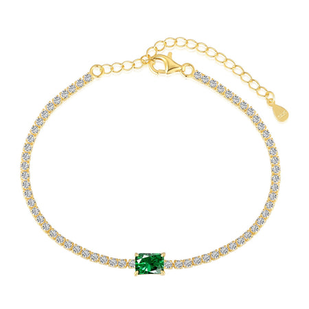 [Amore Jewels]1.0 Carat Unique Emerald Cut Banquet Bracelet