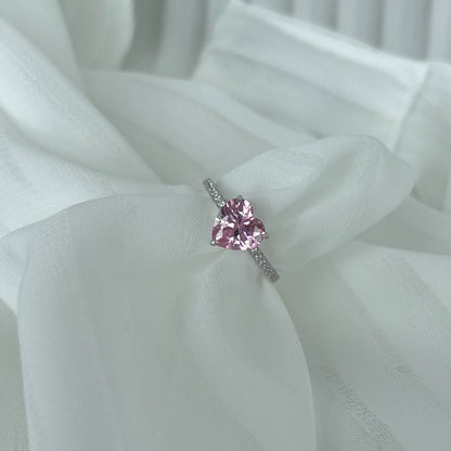 [Amore Jewels]2.0 Carat Dazzling Lustrous Heart Cut Lover Ring