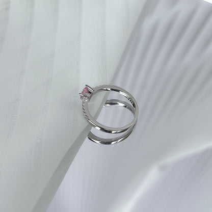 [Amore Jewels]0.5 Carat CaratEternity Charming Heart Shape Lover Ring