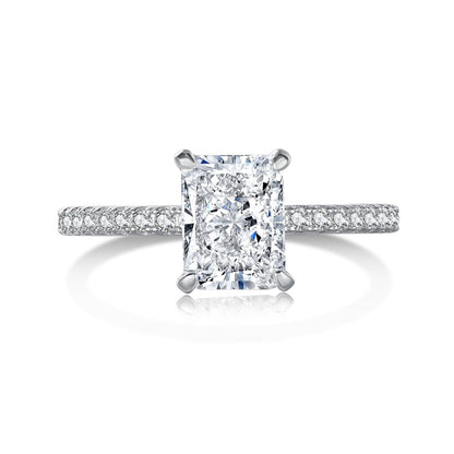 [Amore Jewels]2.0 Carat Dazzling Sparkling Radiant Cut Party Ring