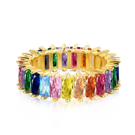 [Amore Jewels]Unique Colorful Radiant Cut RIng