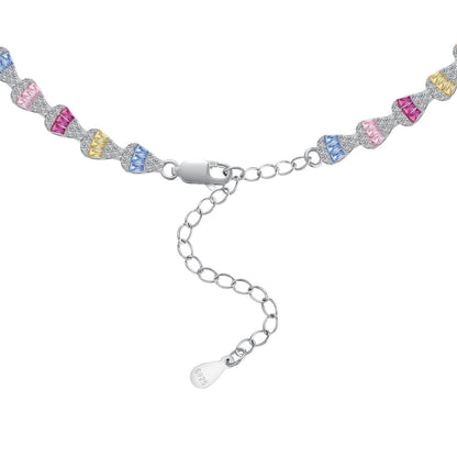 [Amore Jewels]Radiant Colorful Rainbow Necklace