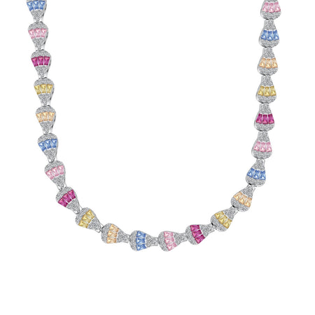 [Amore Jewels]Radiant Colorful Rainbow Necklace