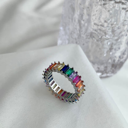 [Amore Jewels]Unique Colorful Radiant Cut RIng