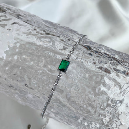 [Amore Jewels]1.0 Carat Unique Emerald Cut Banquet Bracelet