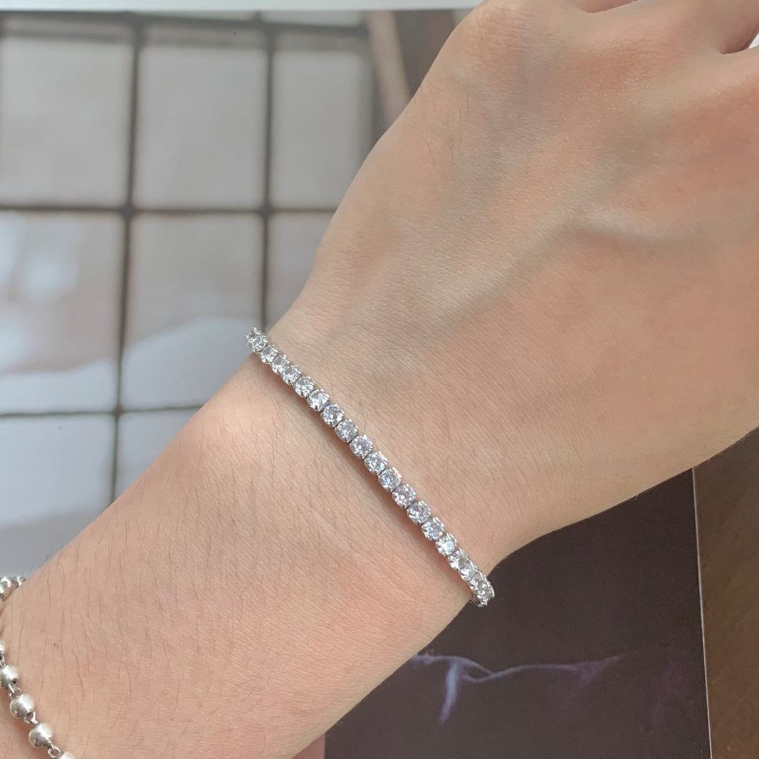 [Amore Jewels]Sparkling Round Cut Daily Bracelet