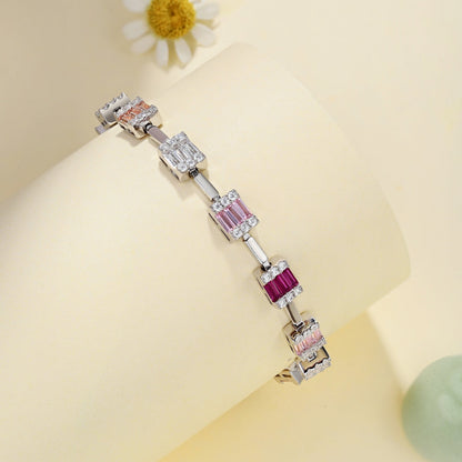 [Amore Jewels]Dainty Charming Emerald Cut Daily Bracelet