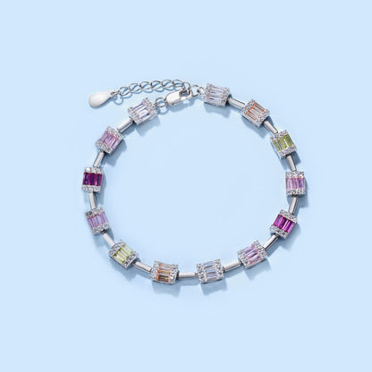 [Amore Jewels]Dainty Charming Emerald Cut Daily Bracelet