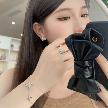 [Amore Jewels]Delicate Butterfly Pendant Bracelet