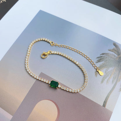 [Amore Jewels]1.0 Carat Unique Emerald Cut Banquet Bracelet