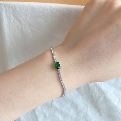 [Amore Jewels]1.0 Carat Unique Emerald Cut Banquet Bracelet