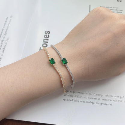 [Amore Jewels]1.0 Carat Unique Emerald Cut Banquet Bracelet