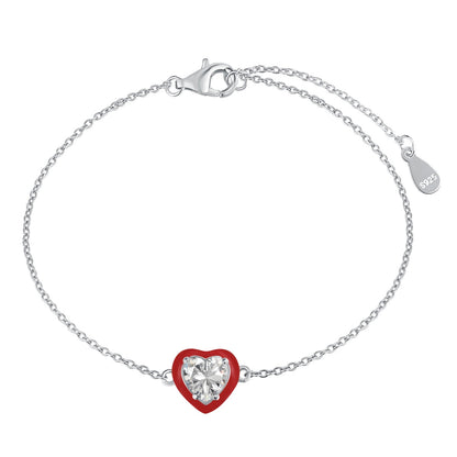 [Amore Jewels]Sparkling Romantic Heart Shape Lover Bracelet