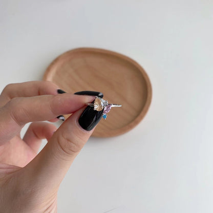 [Amore Jewels]Radiant Colorful Multi Cut Daily Ring