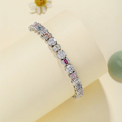 [Amore Jewels]Dazzling Radiant Multi Cut Daily Bracelet