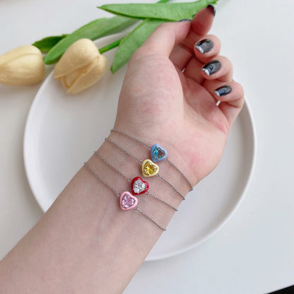 [Amore Jewels]Sparkling Romantic Heart Shape Lover Bracelet