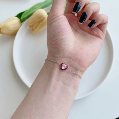[Amore Jewels]Sparkling Romantic Heart Shape Lover Bracelet