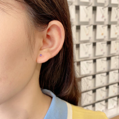 [Amore Jewels]Delicate Solitaire Earrings