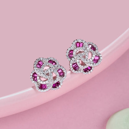 [Amore Jewels]Exquisite Flower Shape Daily Earrings