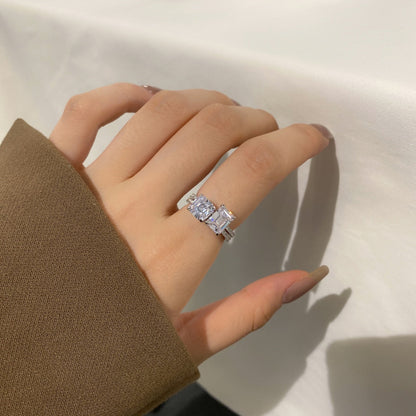 [Amore Jewels]2.0 Carat Scintillating Ornate Radiant Cut Party Ring
