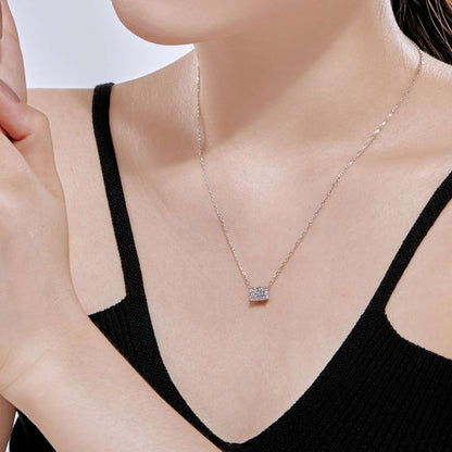 [Amore Jewels]Luxurious Square Shape Colorful Necalack