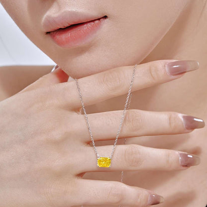 [Amore Jewels]Luxurious Square Shape Colorful Necalack