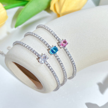 [Amore Jewels]0.75 Carat Exquisite Oval Cut Daily Bracelet
