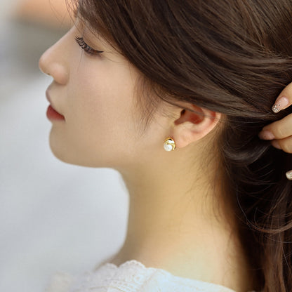 [Amore Jewels]Dainty Bread Pearl Earrings