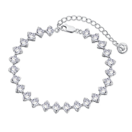 [Amore Jewels]0.5 Carat Ornate Princess Cut Daily Bracelet
